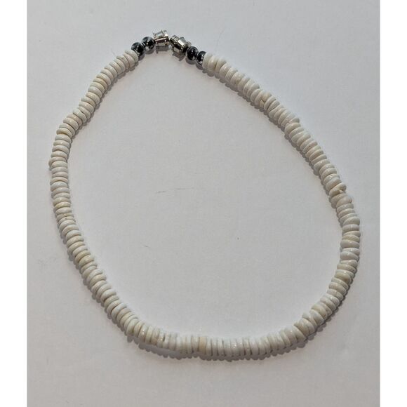 Anklet White Puka Shell Vintage 10 Inch - Picture 2 of 7